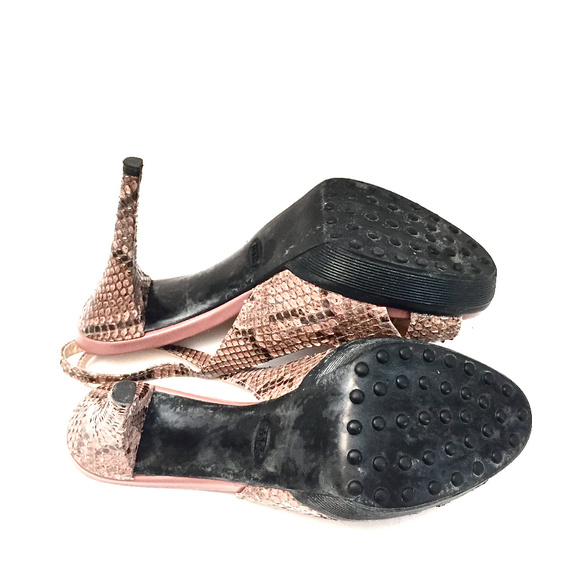🌸TOD'S Snakeskin Open Toe Platform Slingbacks - Picture 8 of 8